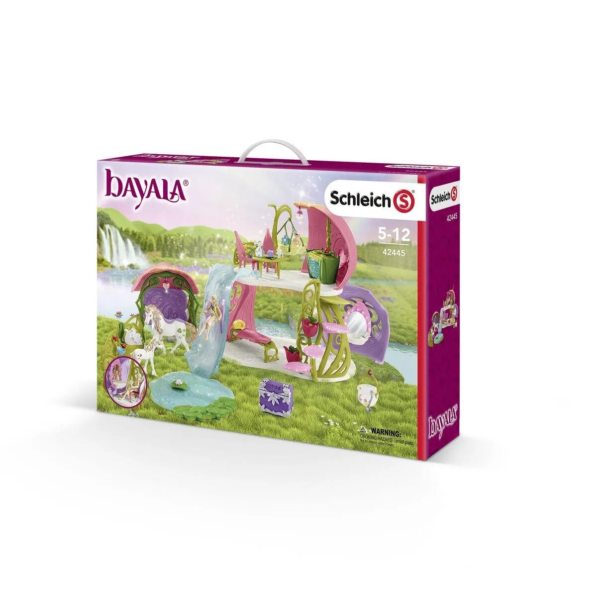 schleich® BAYALA® 42445 Glitzerndes Blütenhaus mit Einhörnern, See und Stall