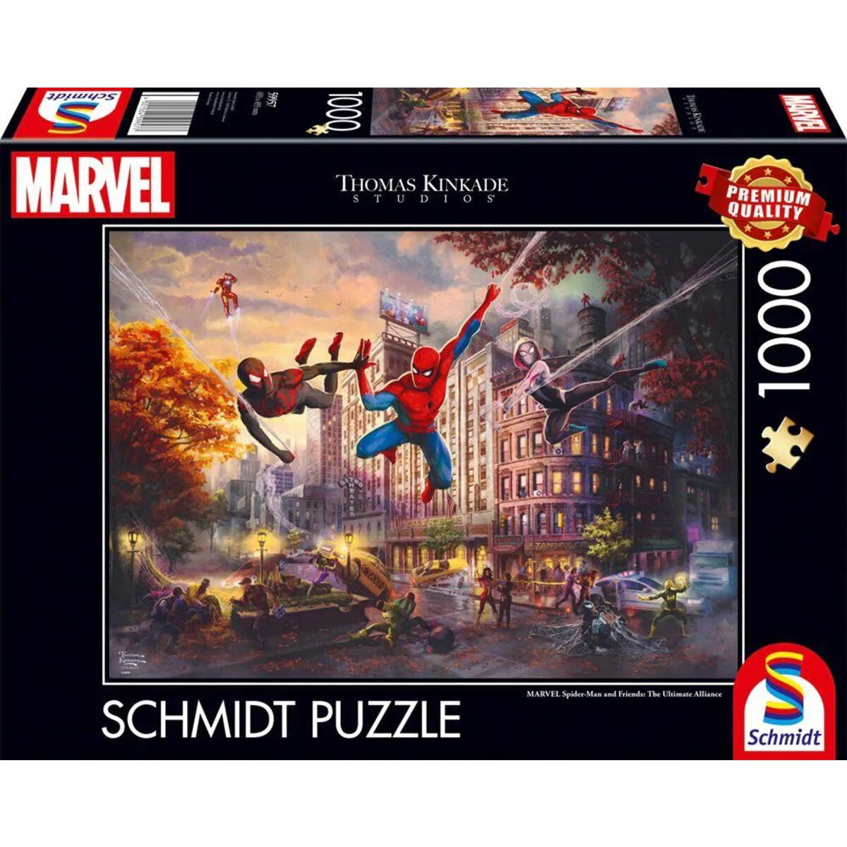 Schmidt Spiele Puzzle - Thomas Kinkade Studios: MARVEL - Spider-Man and Friends: The Ultimate Alliance, 1000 Teile