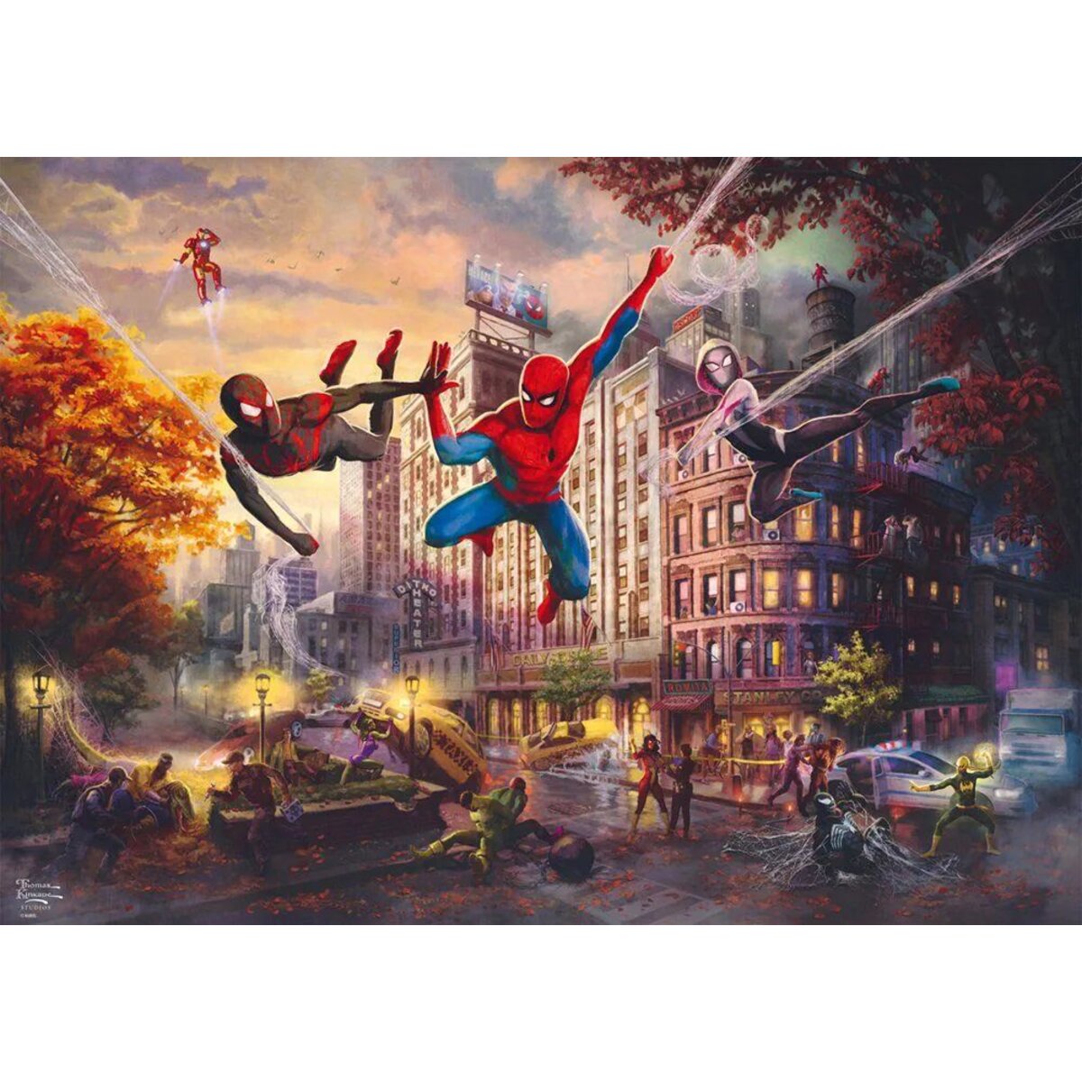 Schmidt Spiele Puzzle - Thomas Kinkade Studios: MARVEL - Spider-Man and Friends: The Ultimate Alliance, 1000 Teile