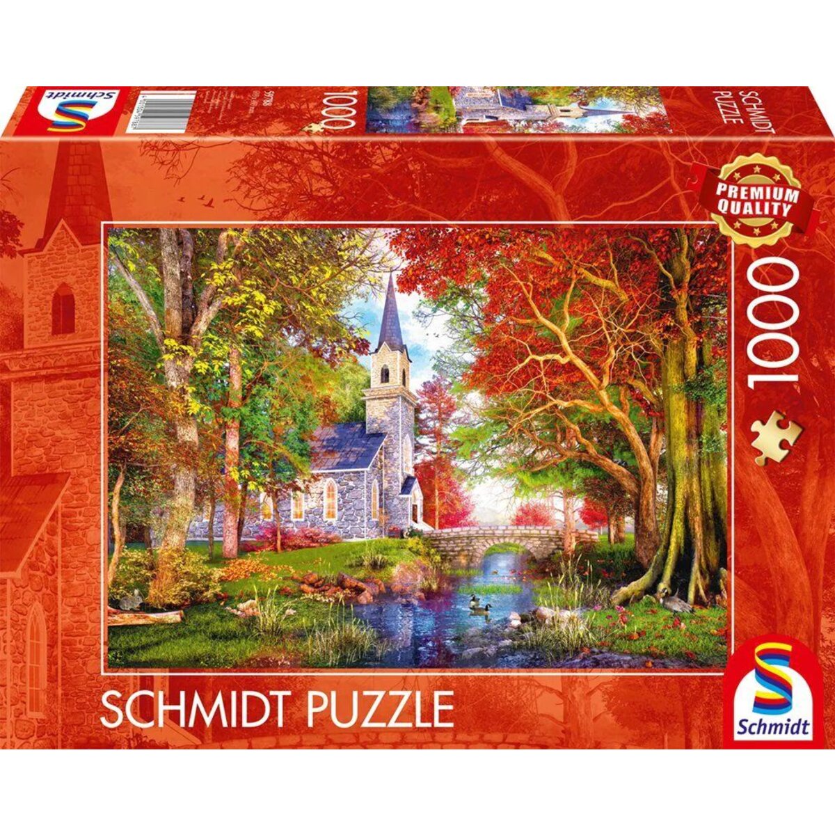 Schmidt Spiele Puzzle - Kapelle im Herbstzauber, 1000 Teile