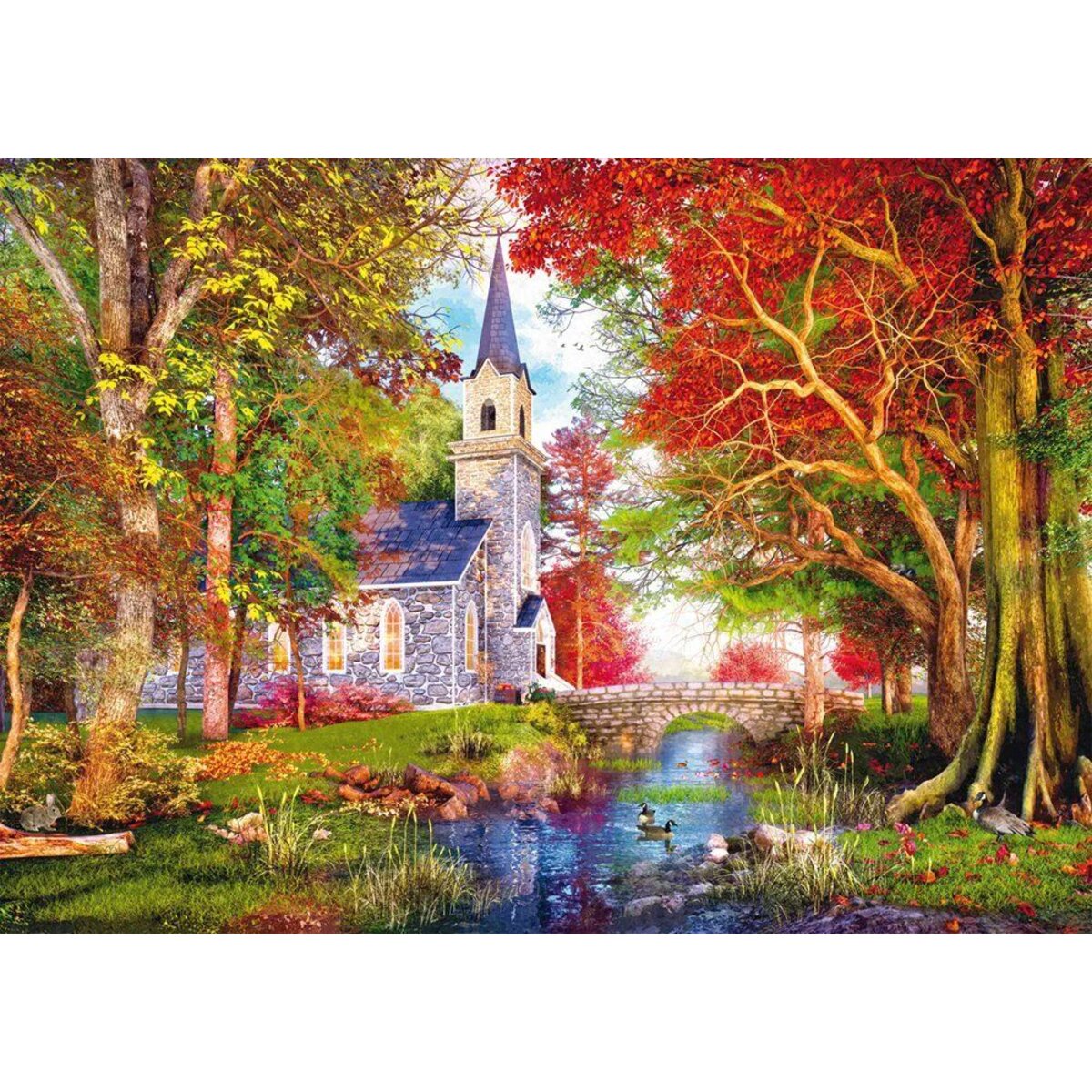 Schmidt Spiele Puzzle - Kapelle im Herbstzauber, 1000 Teile