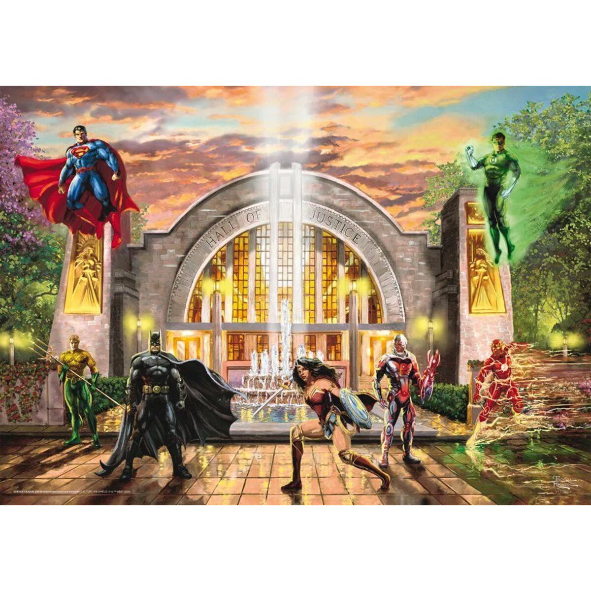 Schmidt Spiele Puzzle - Thomas Kinkade Studios: DC Justice League - Hall of Justice, 1000 Teile