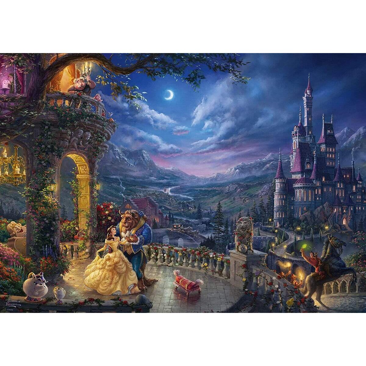 Schmidt Spiele Puzzle - Disney Die Schöne und das Biest, Tanz im Mondlicht, 1.000 Teile