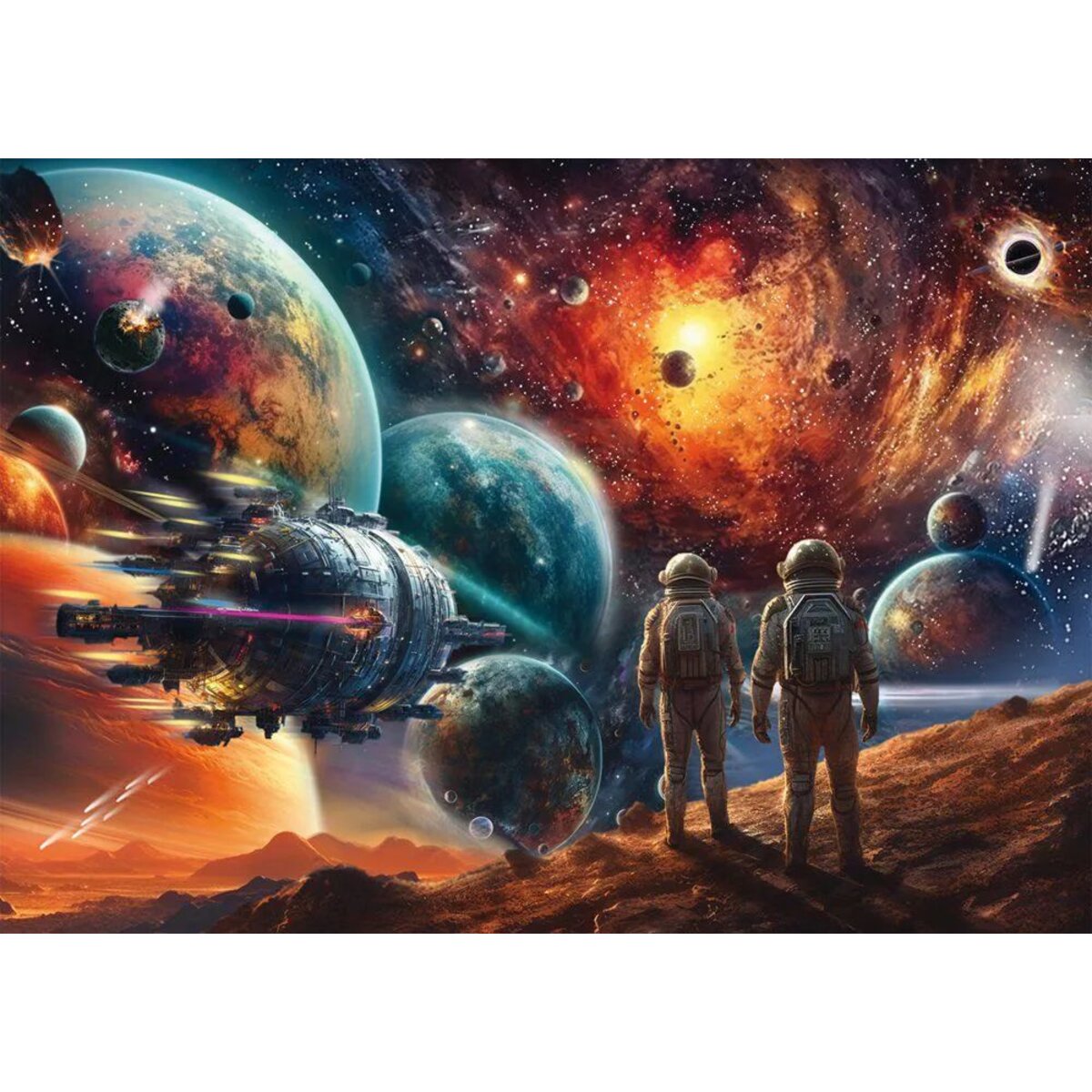 Schmidt Spiele Puzzle - Michele Farella: Kosmische Farbenpracht: Reise ins Weltall, 1000 Teile