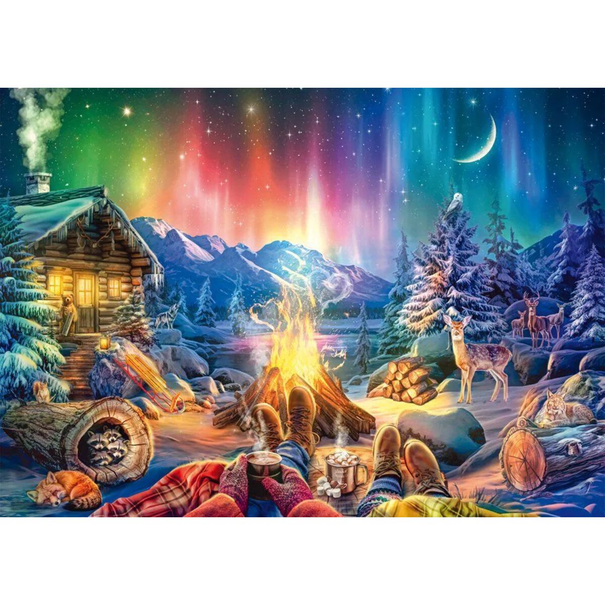 Schmidt Spiele Puzzle - Lagerfeuerromantik unterm Sternenhimmel, 1000 Teile