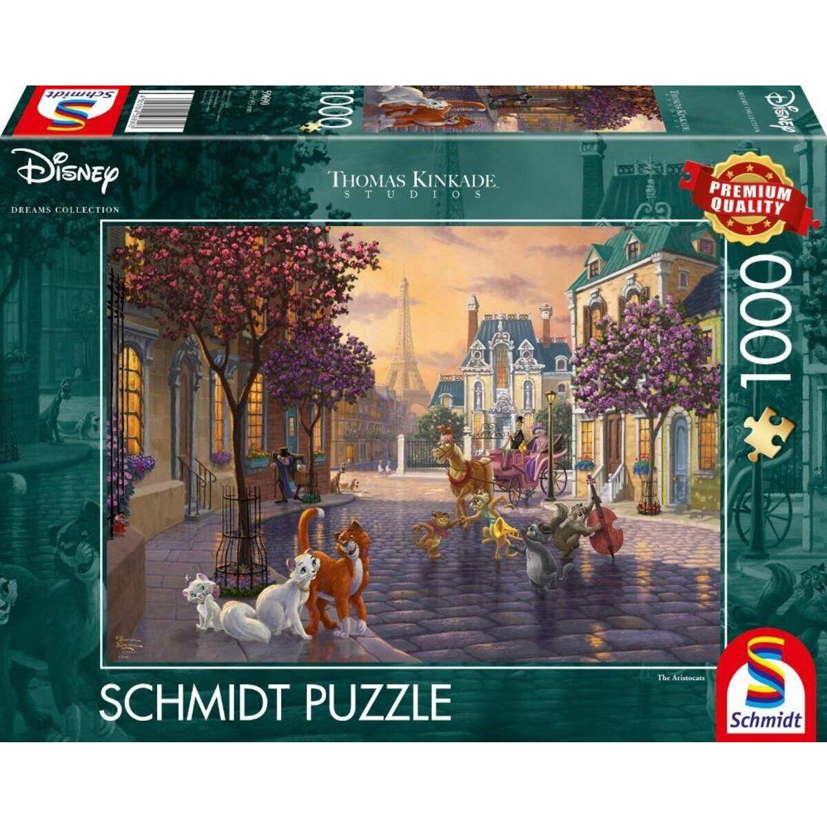 Schmidt Spiele Puzzle - Thomas Kinkade Disney The Aristocats, 1000 Teile