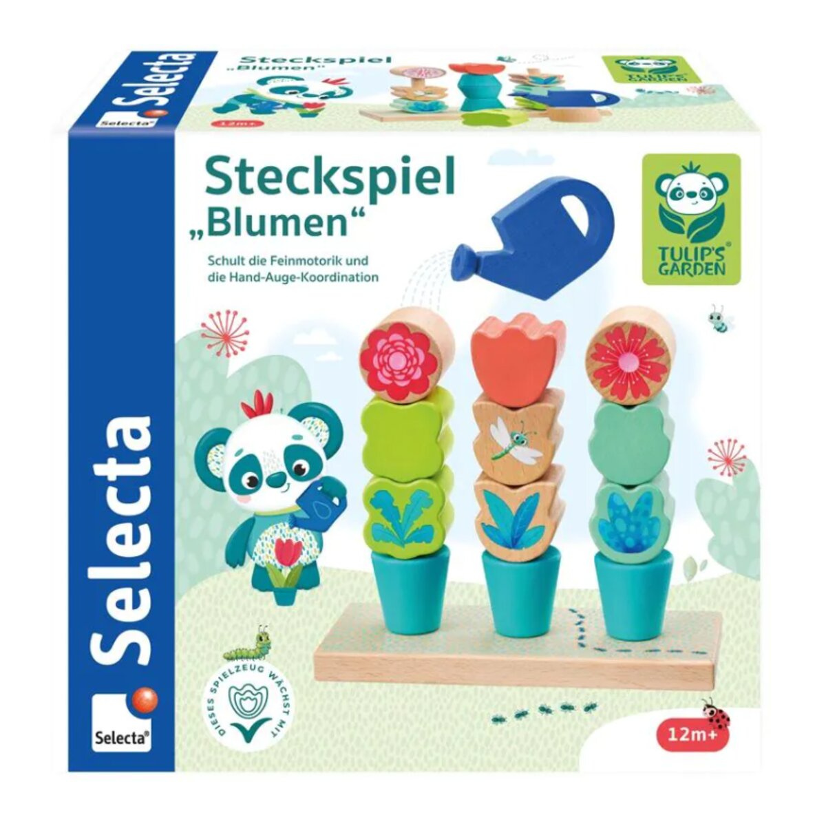 Selecta Kleinkindwelt: Steckspiel Blumen, 14 Teile