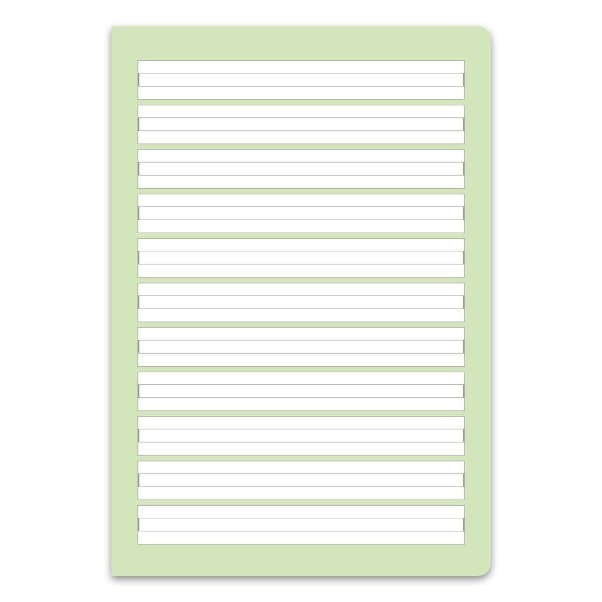 Staufen Green Schulheft Lin1 A5 16 Blatt 90g/qm 5/5/5mm liniert farbig
