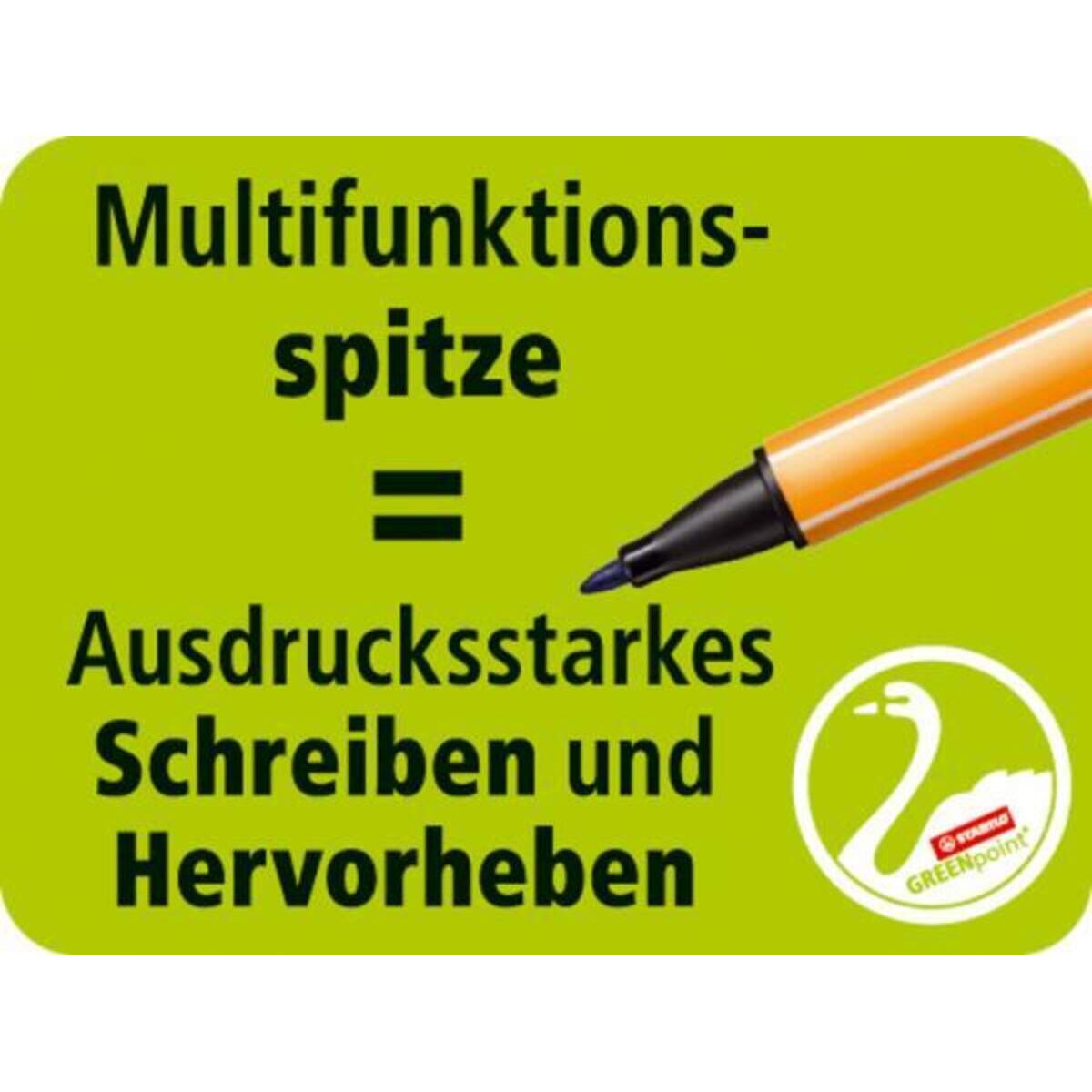 Umweltfreundlicher Filzschreiber - STABILO GREENpoint - Einzelstift - grün