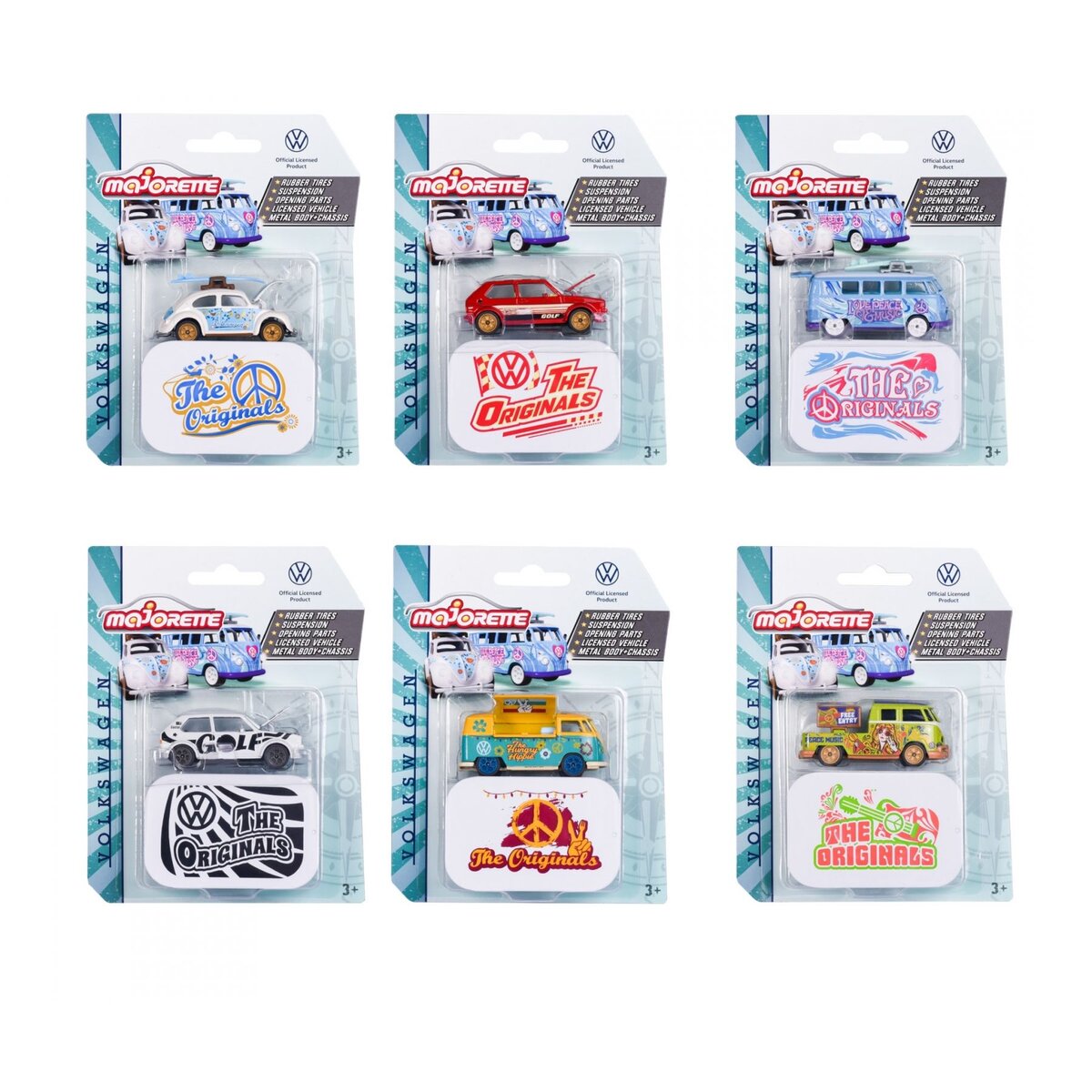 Majorette VW The Originals Deluxe Cars, 1 Stück, 6-fach sortiert