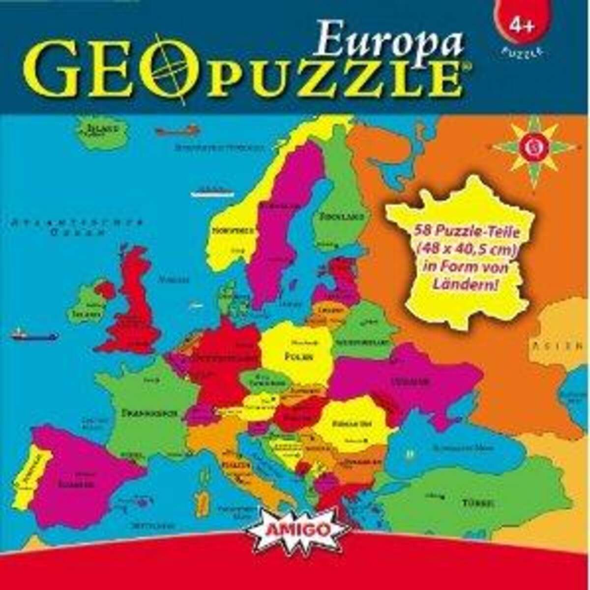 AMIGO GeoPuzzle Europa