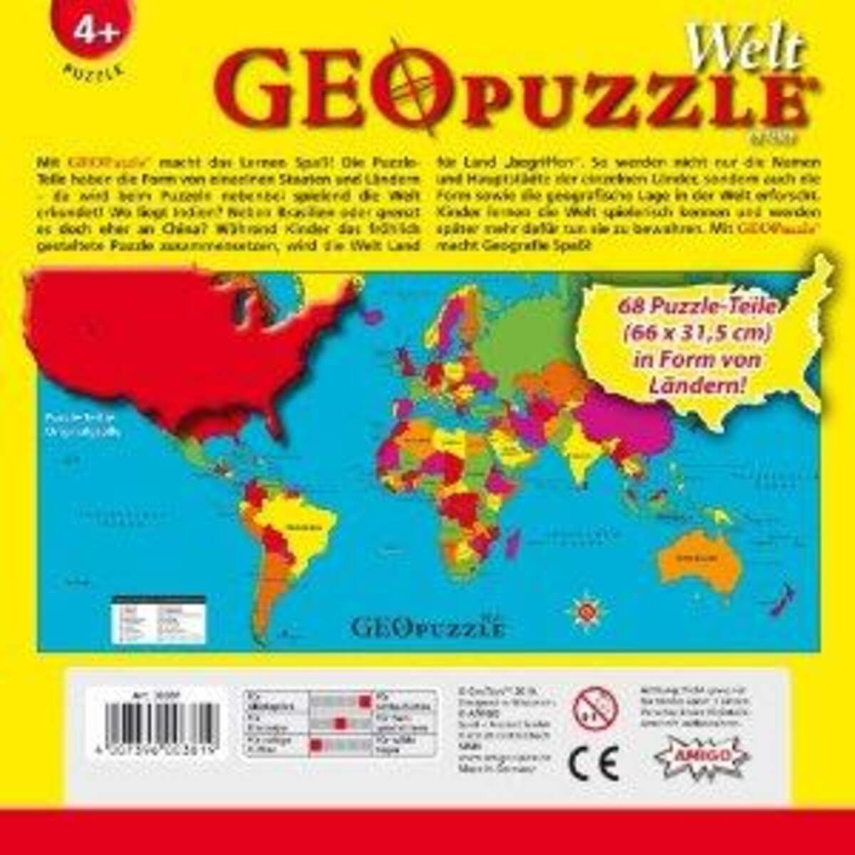 AMIGO GeoPuzzle Welt