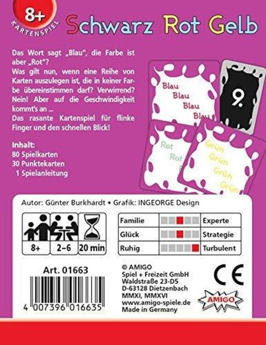 AMIGO Schwarz Rot Gelb