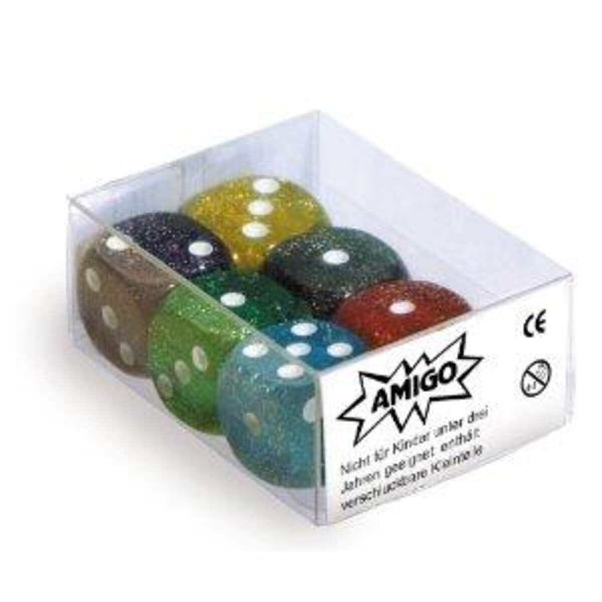 AMIGO Würfel Glitter W06 Set gemischt