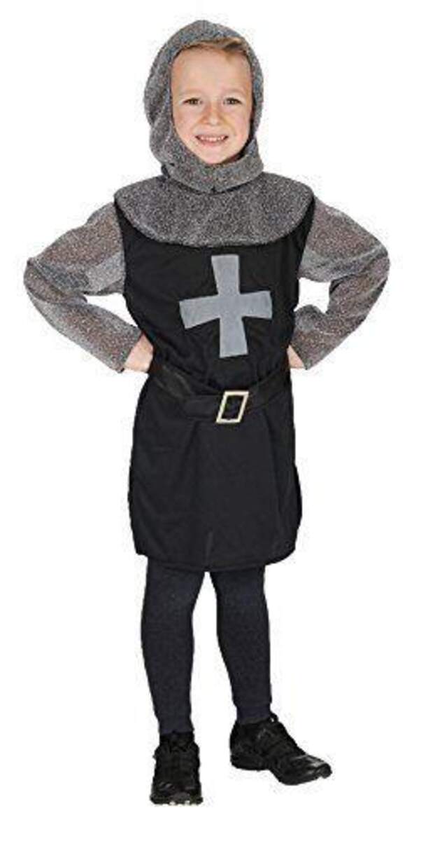 Andrea Moden Kinderkostüm Kreuzritter, Gewand mit Haube, 128