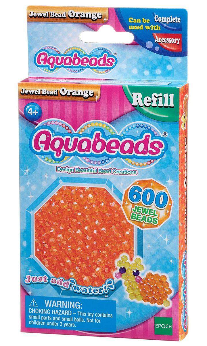 Aquabeads Orange Glitzerperlen, 600 Stück