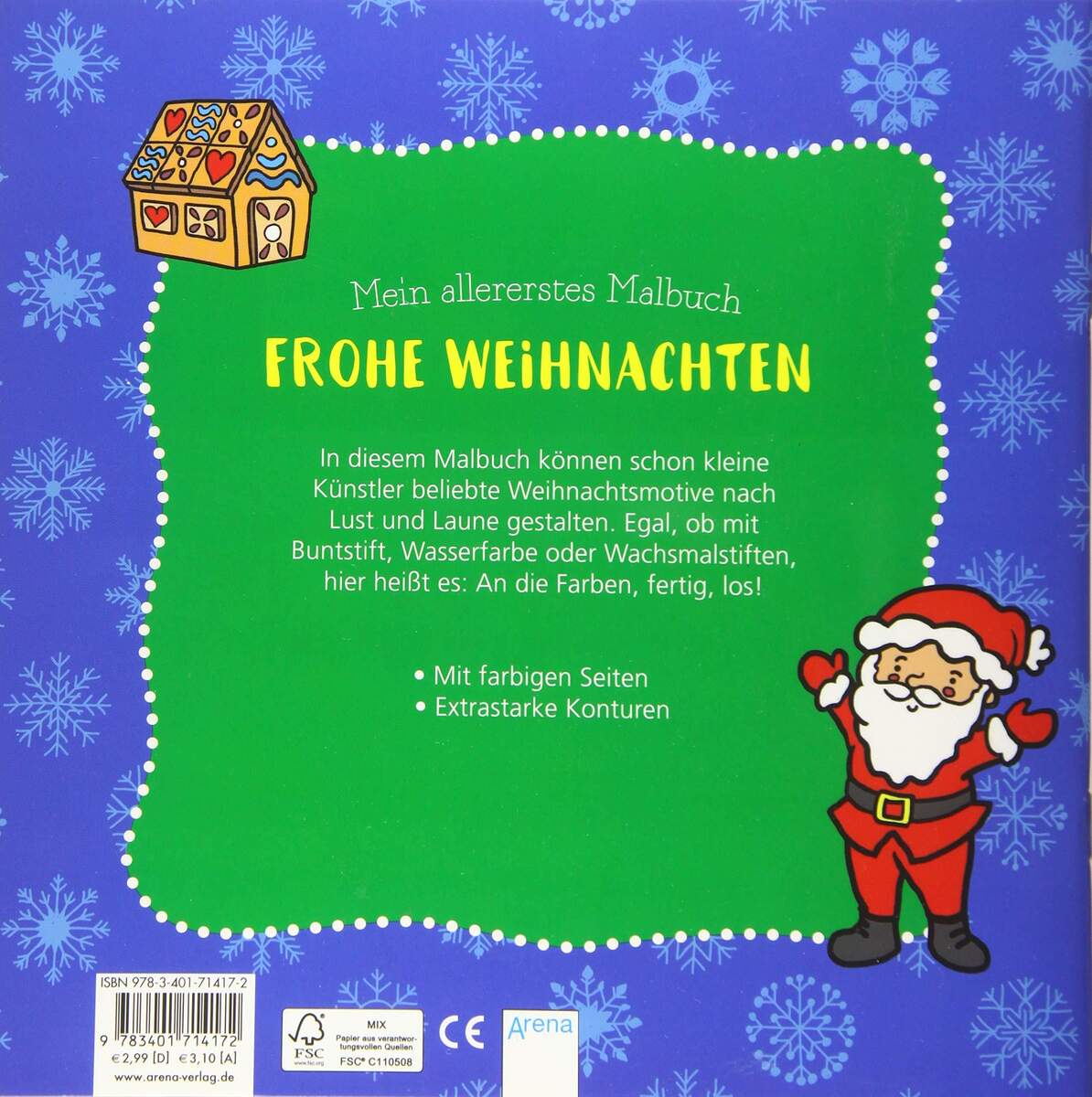 Arena Mein allererstes Malbuch. Frohe Weihnachten
