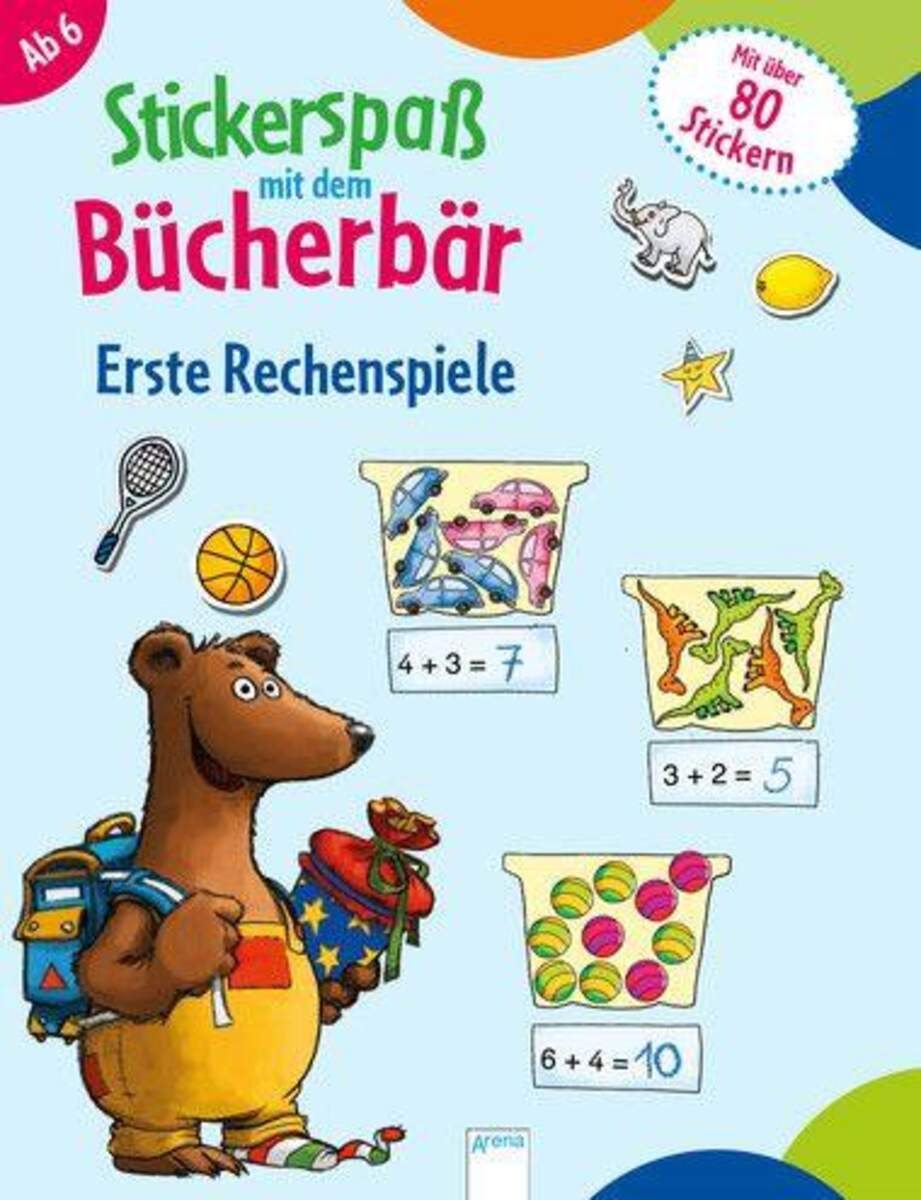 Arena Stickerspaß mit dem Bücherbär Erste Rechenspiele