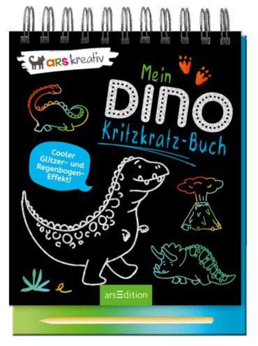 ars Edition ars kreativ Mein Dino Kritzkratz Buch