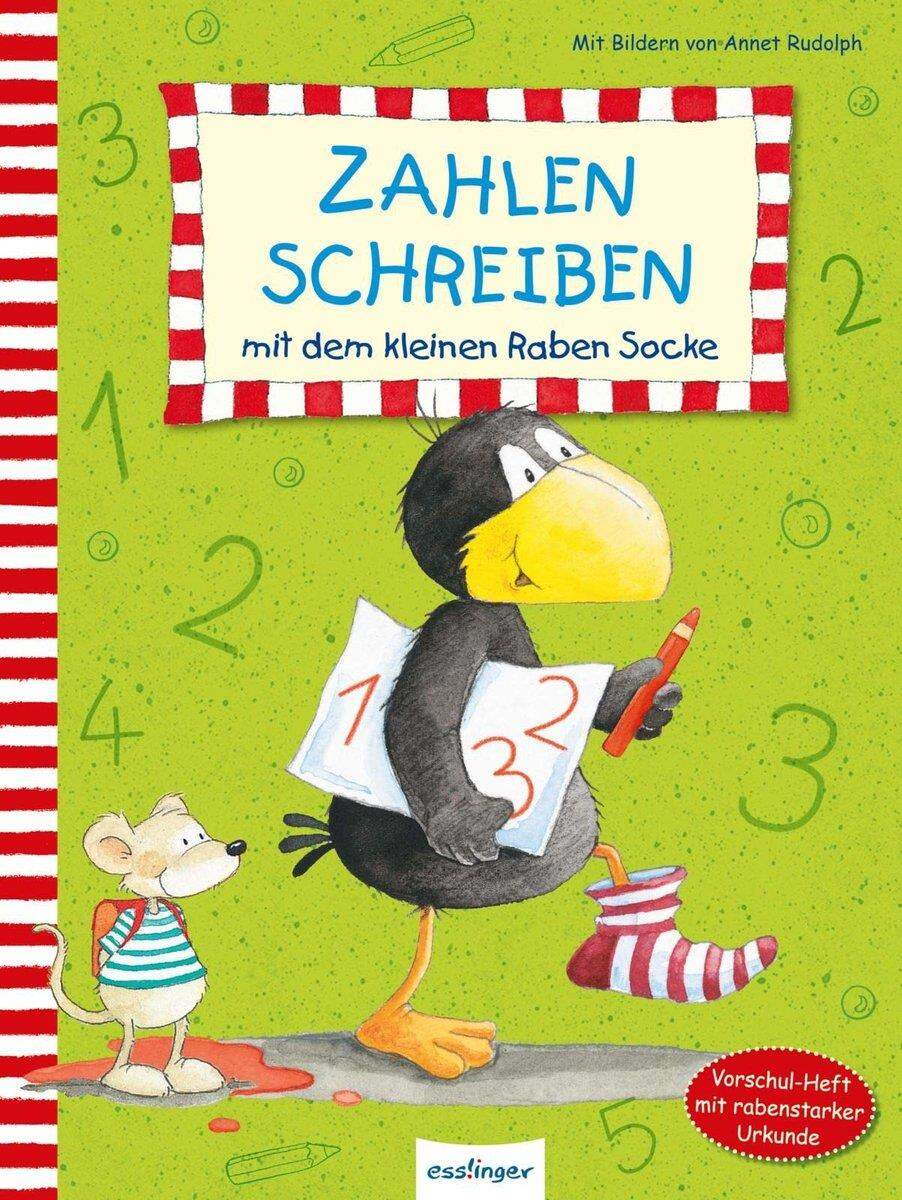 ars Edition Zahlen schreiben mit dem kleinen Raben Socke