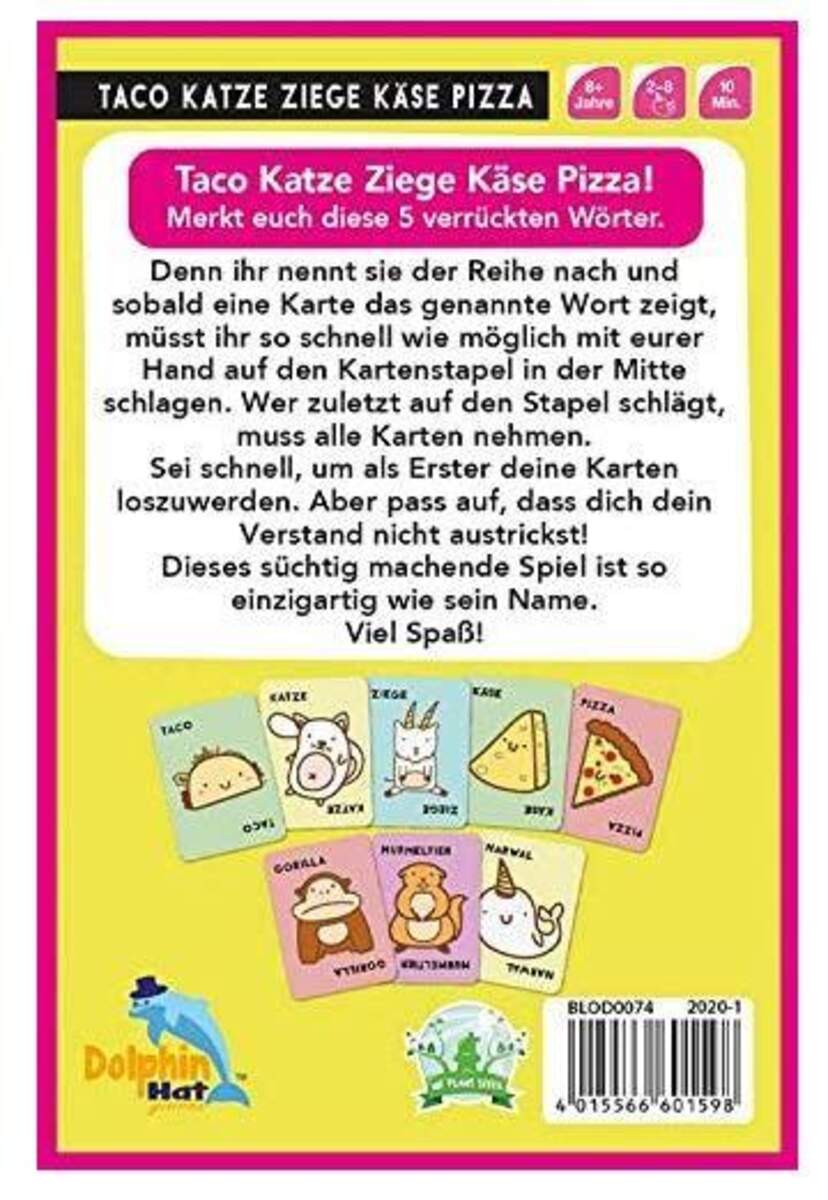 Asmodee Blue Orange - Taco Katze Ziege Käse Pizza, Party-Spiel