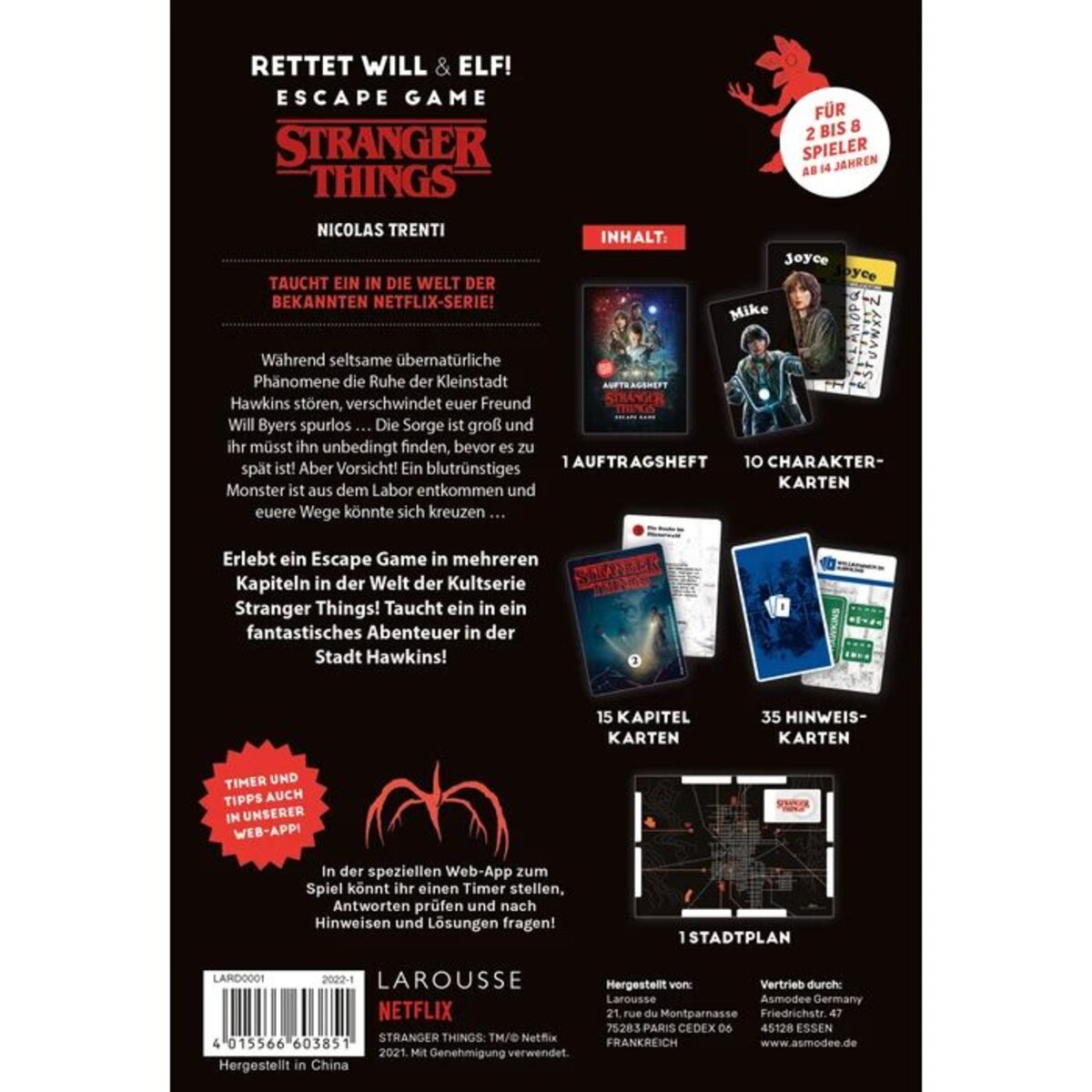 Asmodee Larousse Stranger Things: Rettet Will & Elf! (Escape Game)