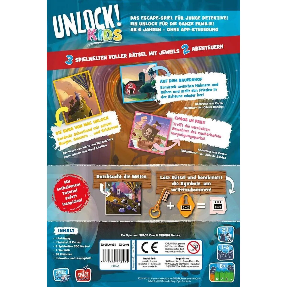 Asmodee TOGGO Toys Kartenspiel Unlock! Kids