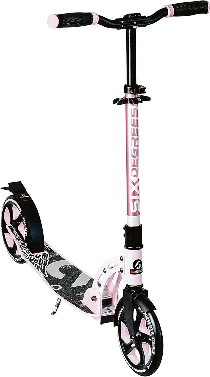 Authentic Sports Six Degrees Aluminium Scooter mit Klappmechanismus, pastell-pink