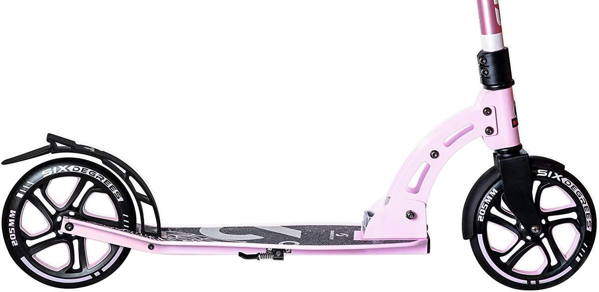 Authentic Sports Six Degrees Aluminium Scooter mit Klappmechanismus, pastell-pink