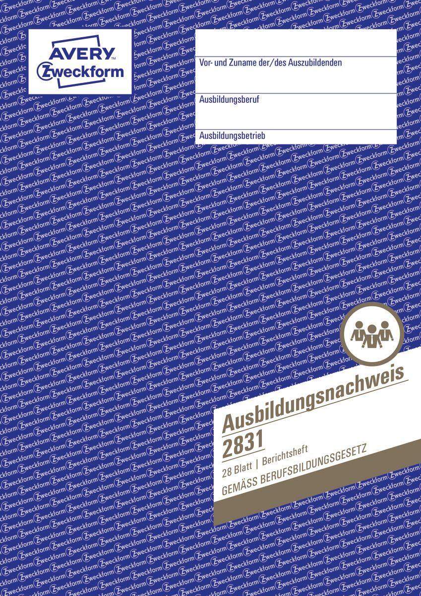 Avery Zweckform 2831 Ausbildungsnachweis, in Heftform, A4, 28 Blatt