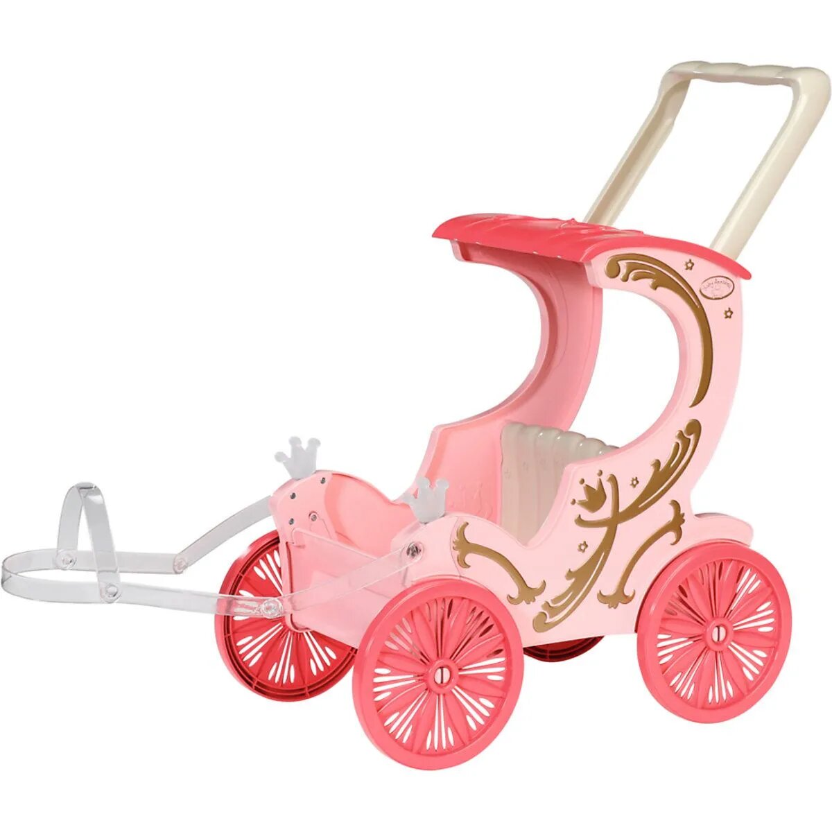 Baby Annabell Little Sweet Kutsche mit Licht, abnehmbarem Schiebegriff und abnehmbaren Pferdegeschirr & Pony mit Zaumzeug