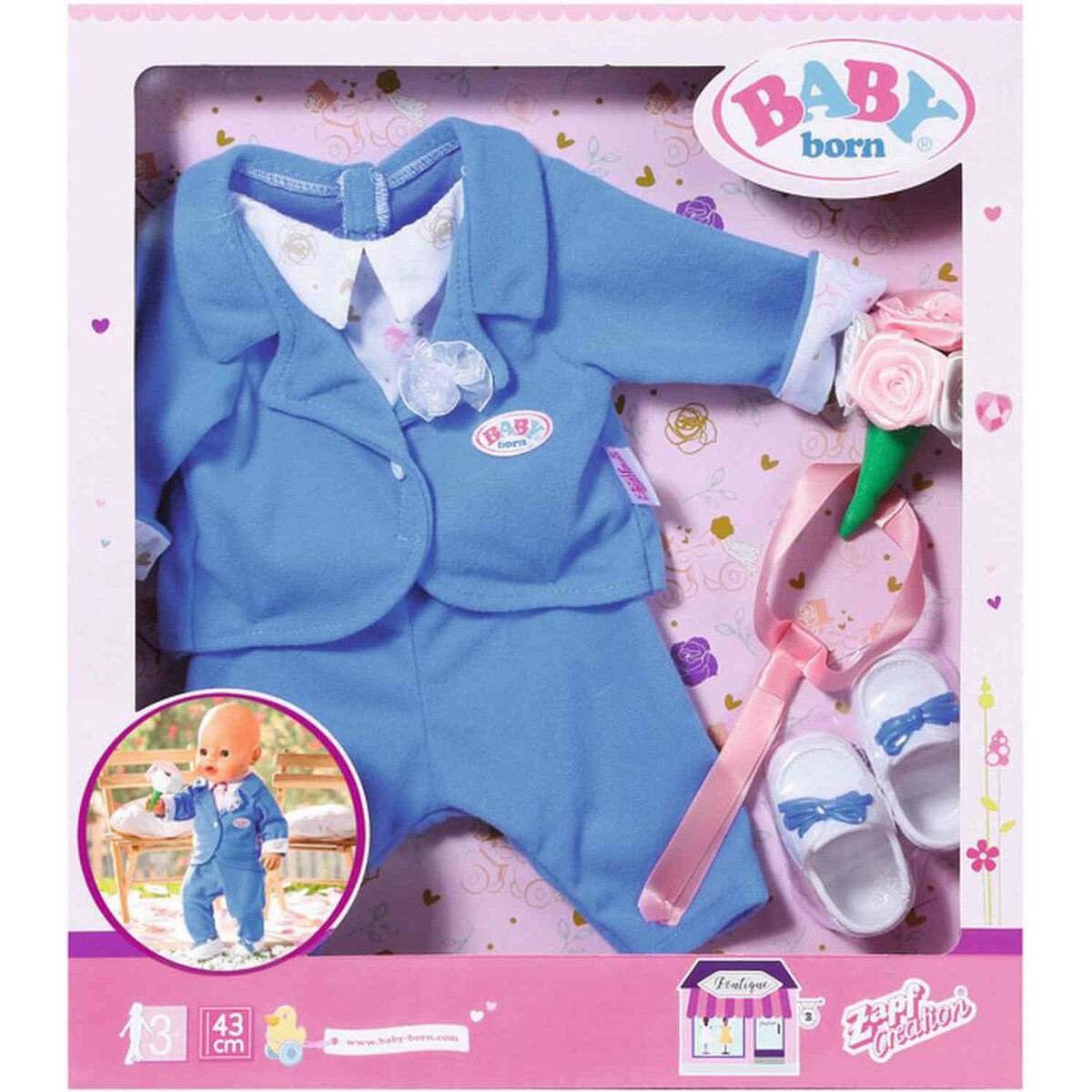 BABY born® Boutique Anzug Deluxe Bräutigam 43cm