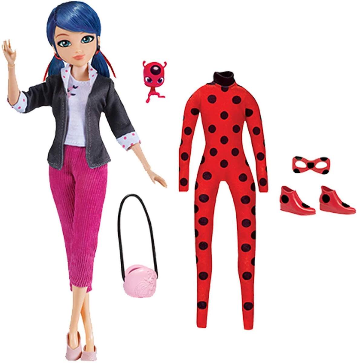 Bandai Miraculous Ladybug Ankleidepuppe 26 cm, mit 2 Outfits