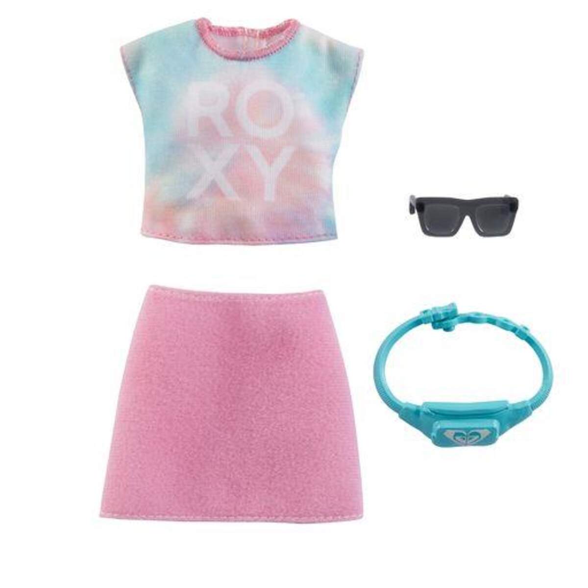 Barbie Moden Sortiment mit Puppenkleidern, 1 Outfit & Zubehörteile, 1 Set, 8-fach sortiert