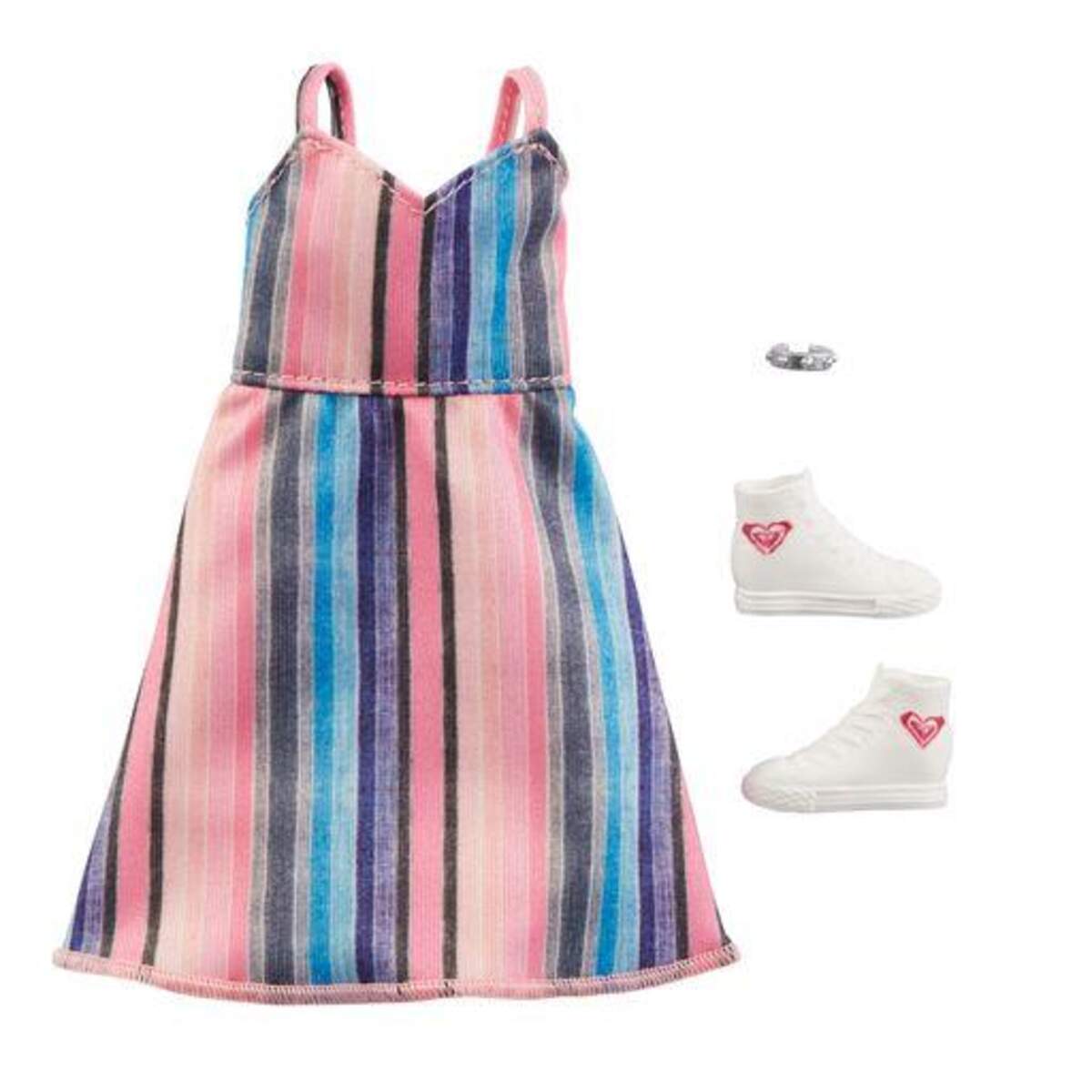 Barbie Moden Sortiment mit Puppenkleidern, 1 Outfit & Zubehörteile, 1 Set, 8-fach sortiert