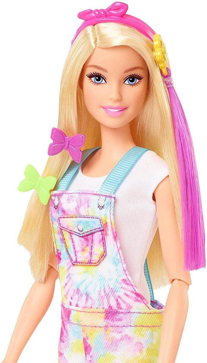 Barbie Reiterin Puppe, inkl. Pferd und Fohlen mit Farbwechsel Mähne, Set, Zubehör