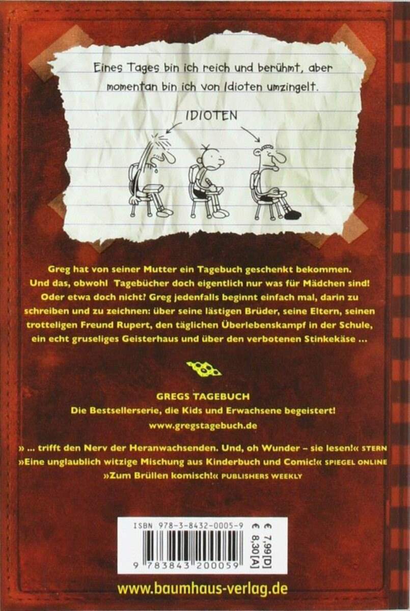 Baumhaus VerlagGregs Tagebuch Band 1 Von Idioten umzingelt!, Taschenbuch