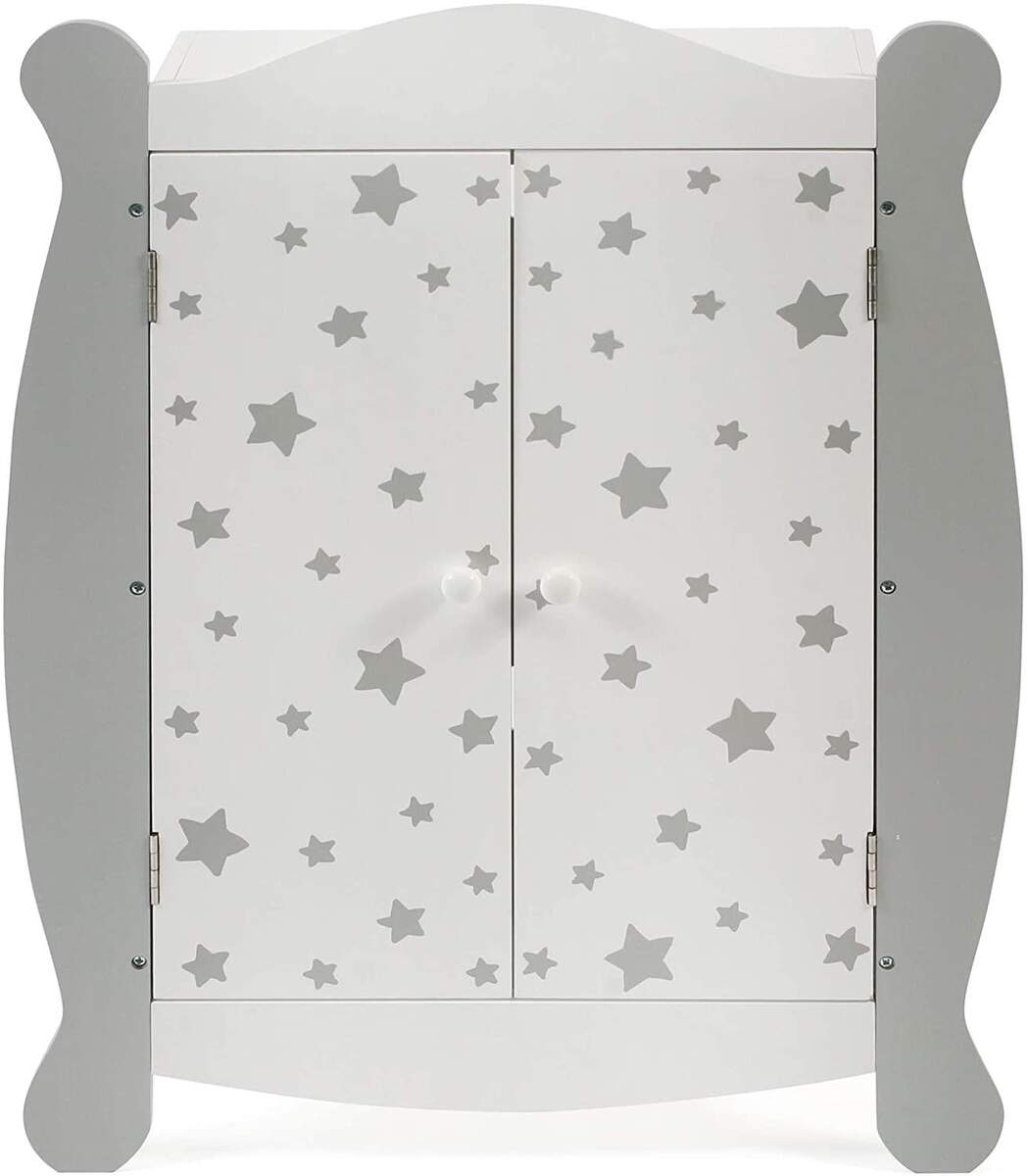 Bayer Chic Puppen-Kleiderschrank Stars grey