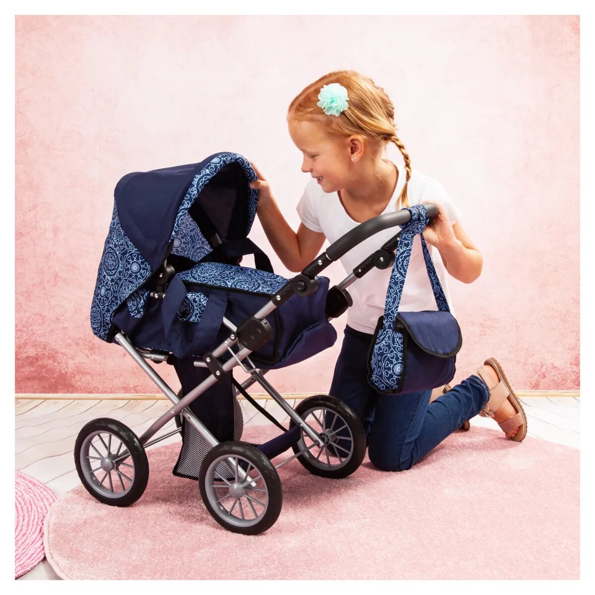 Bayer Design Puppenwagen City Star blau