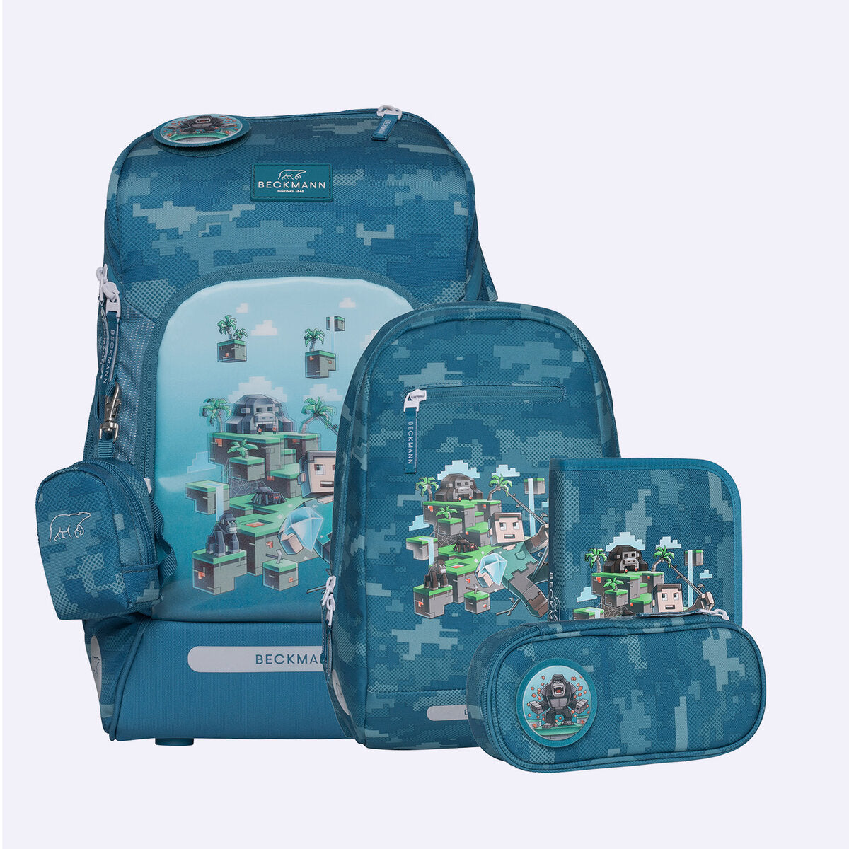 Beckmann Schulrucksack-Set Active Air FLX Jungle Game, 6-teilig