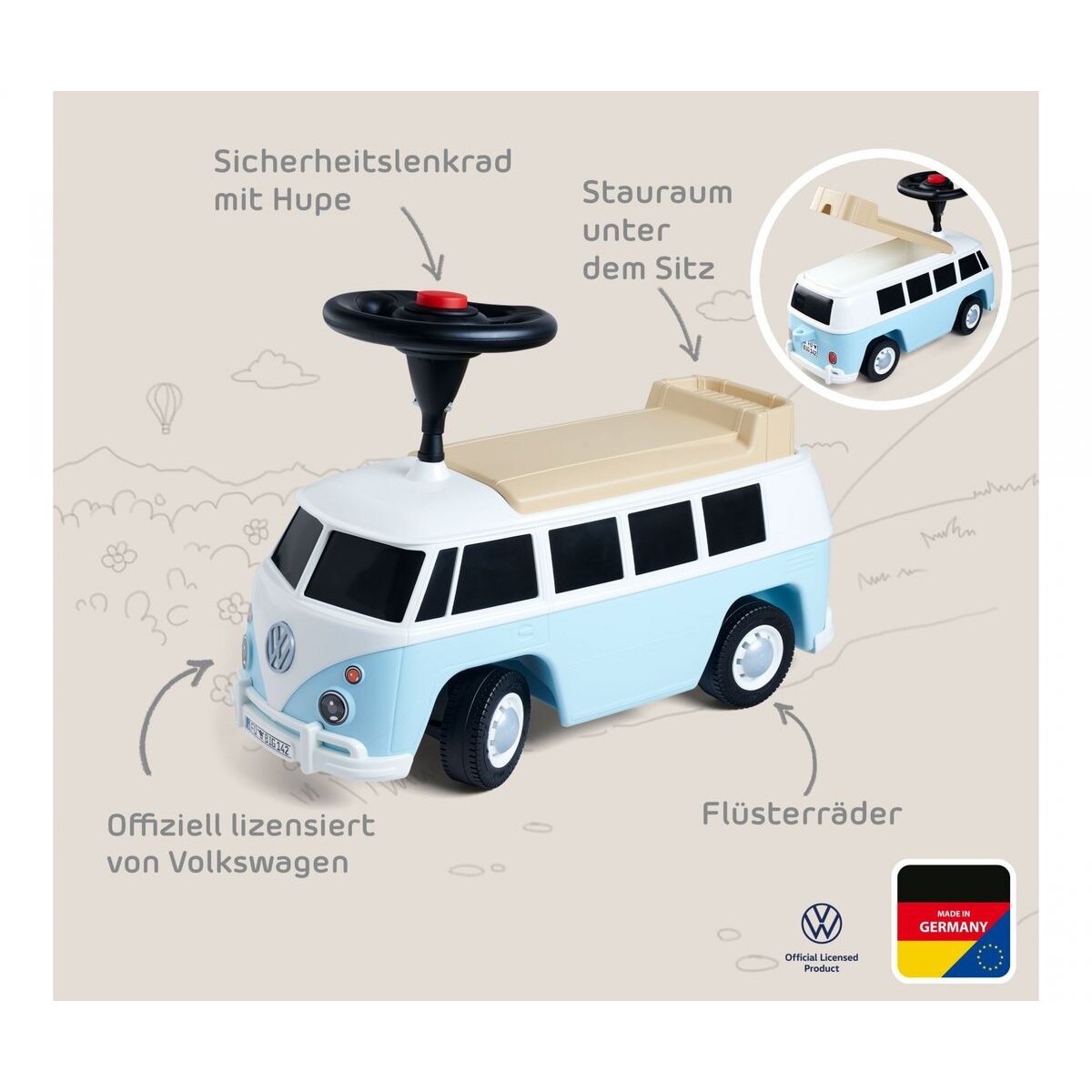 BIG Baby VW T1 Blau