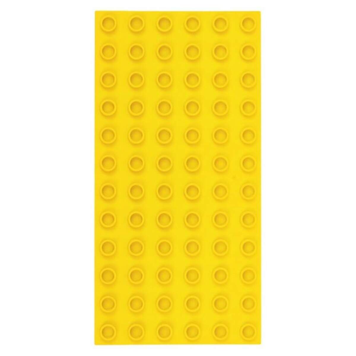 Big Briks Grundplatten 2 Stück, je ca. 10 x 19 cm, 6 x 12 Noppen, gelb