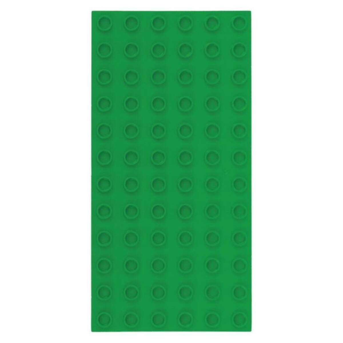 Big Briks Grundplatten 2 Stück, je ca. 10 x 19 cm, 6 x 12 Noppen, grün