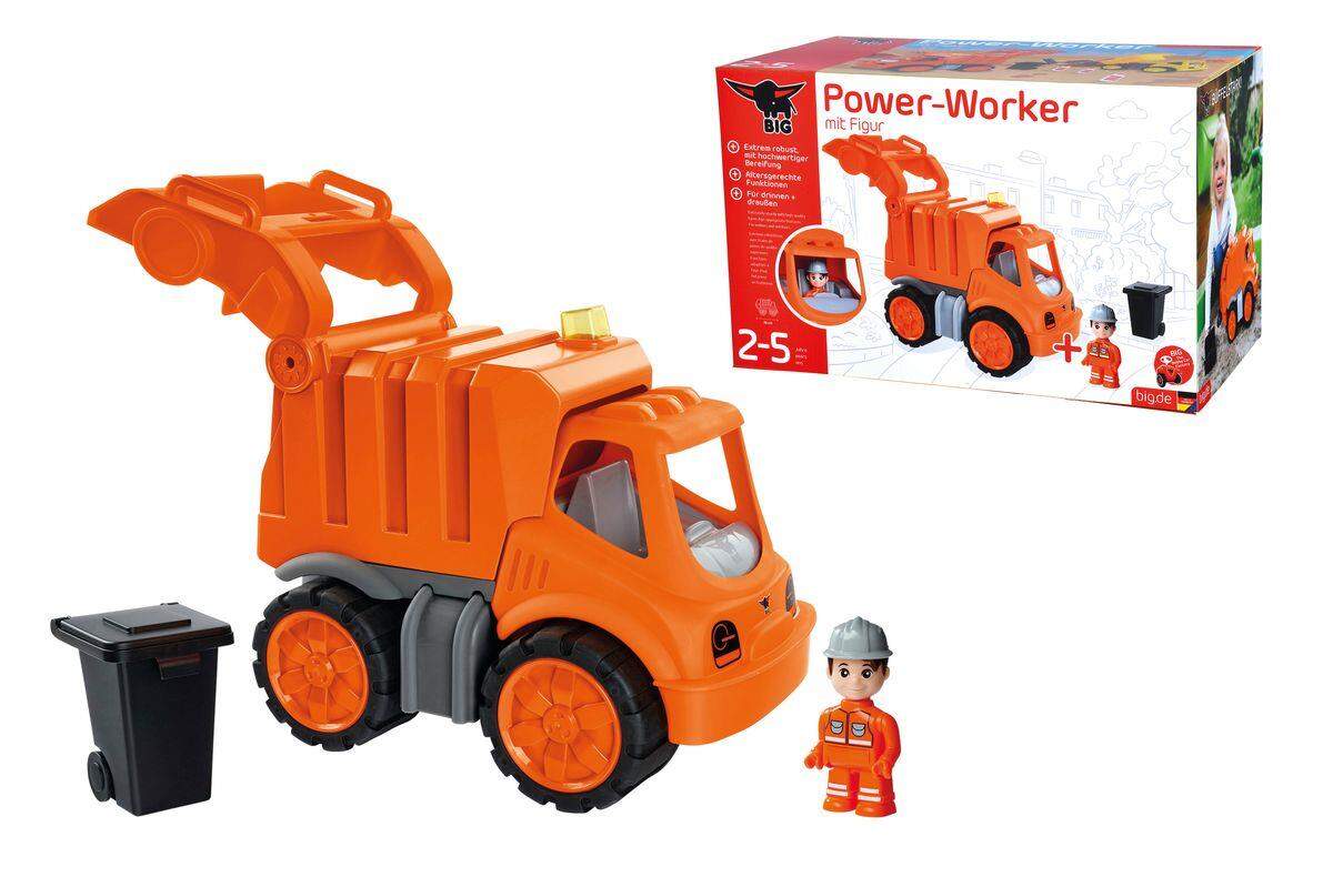 BIG Power-Worker Müllwagen + Figur