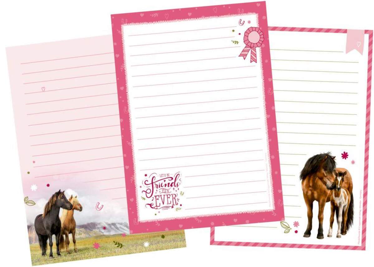 Briefpapier-Set Pferdefreunde