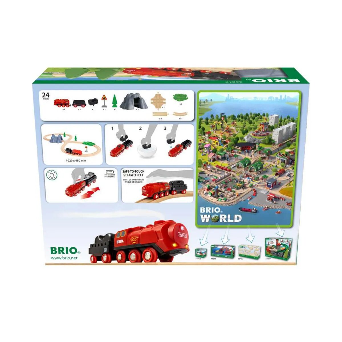 BRIO Batterie-Dampflok Set