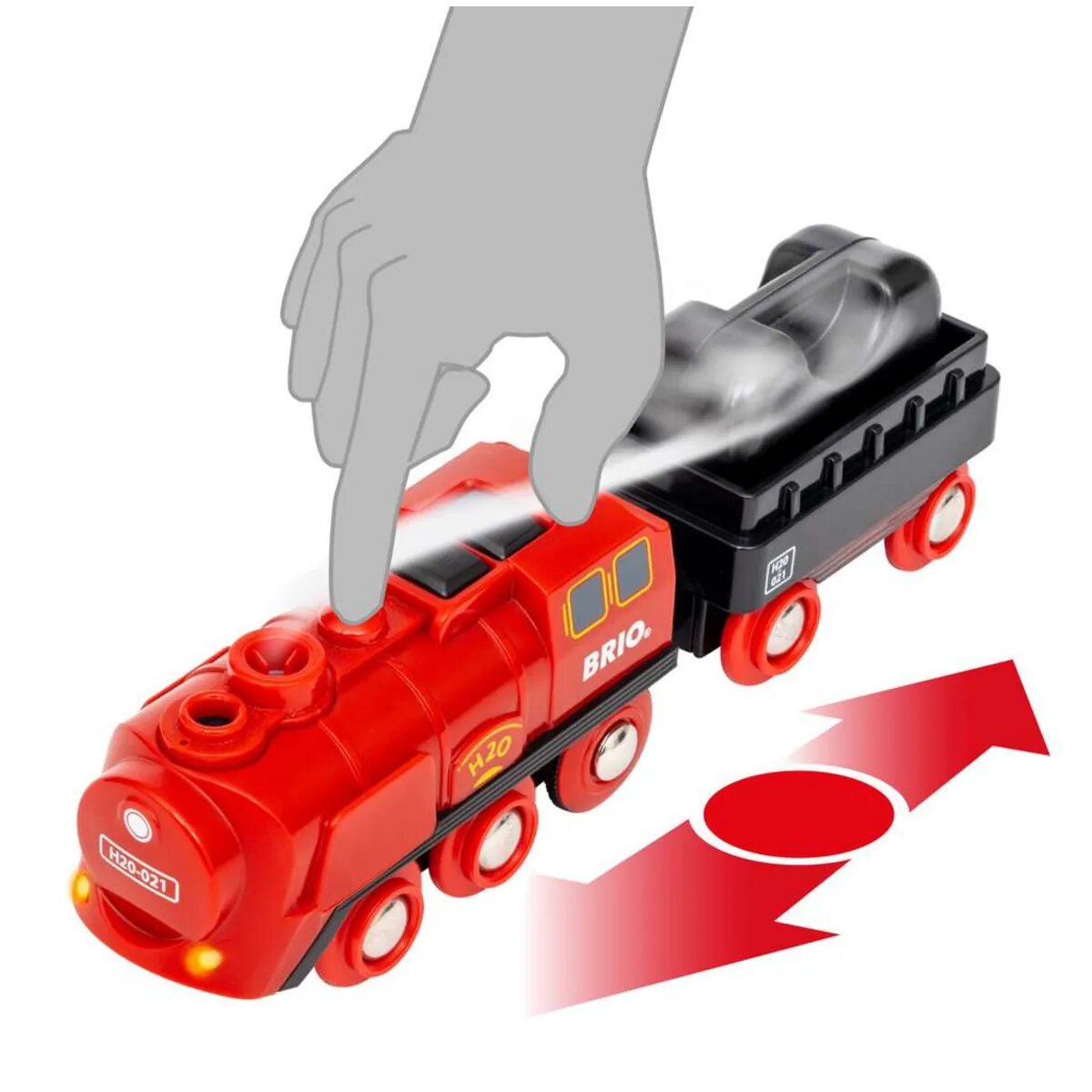 BRIO Batterie-Dampflok Set