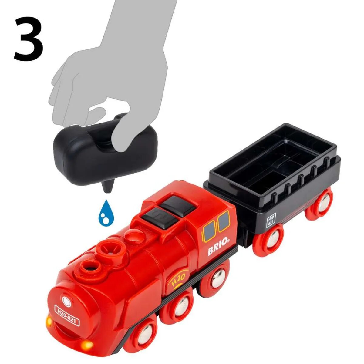 BRIO Batterie-Dampflok Set