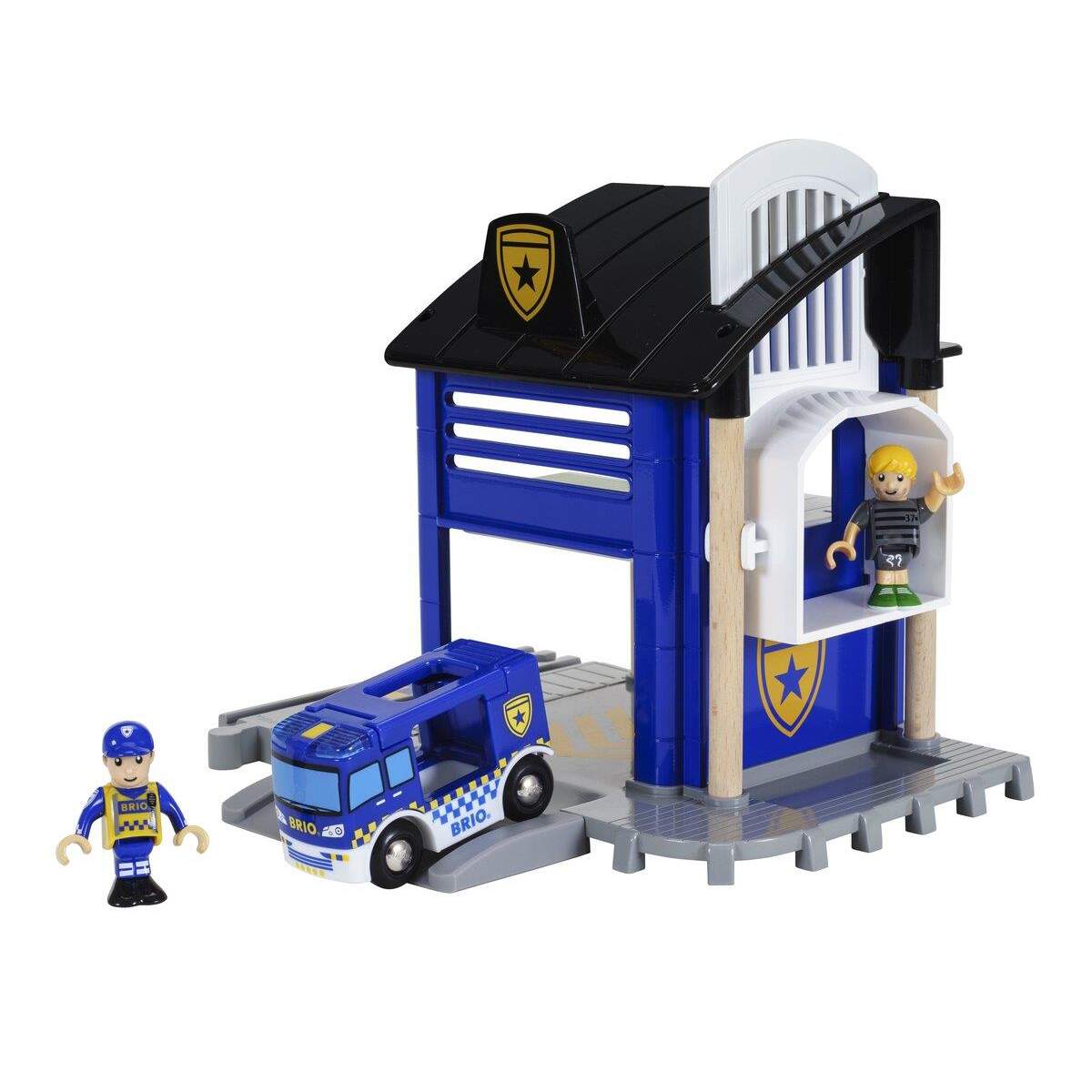 BRIO Polizeistation m. Einsatzfahrzeug