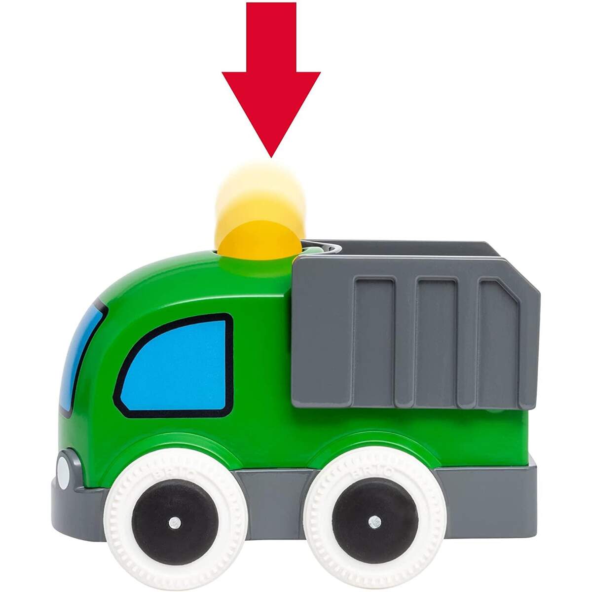 BRIO Push & Go LKW mit kindgerechter Startfunktion und kippbarer Ladefläche